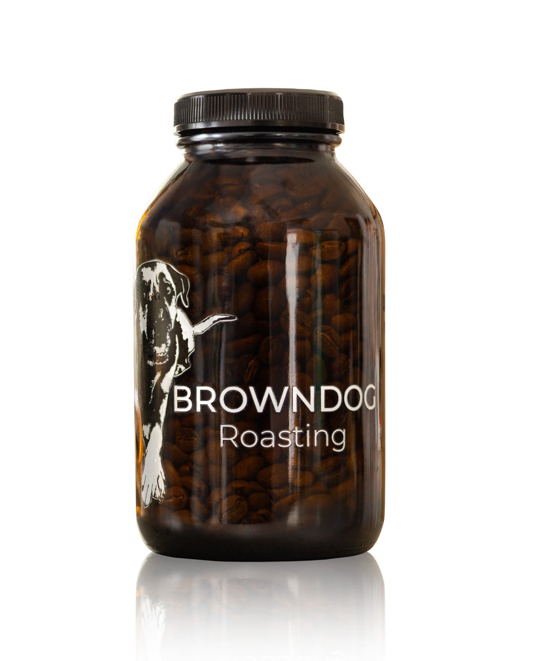 Colombia 12 Espresso Roasted coffee in a Reusable Coffee jar